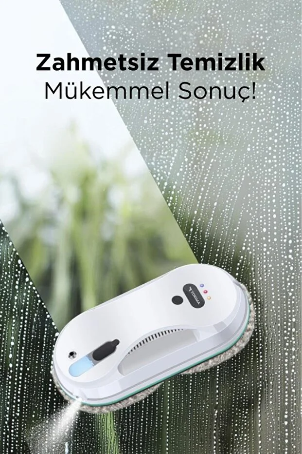 Torima Cam Silme Temizleme Robotu Uzaktan Kumandalı Su Püskürtmeli S9 Beyaz